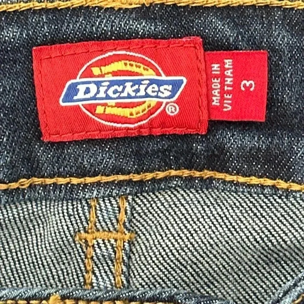 Dickies‎ Capris Juniors 3 Blue Denim Low Rise Summer Festival Retro